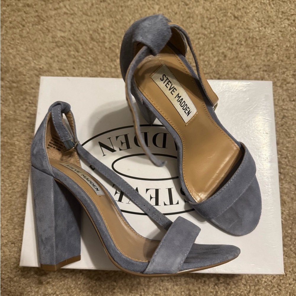 Steve Madden Blue Suede Heels